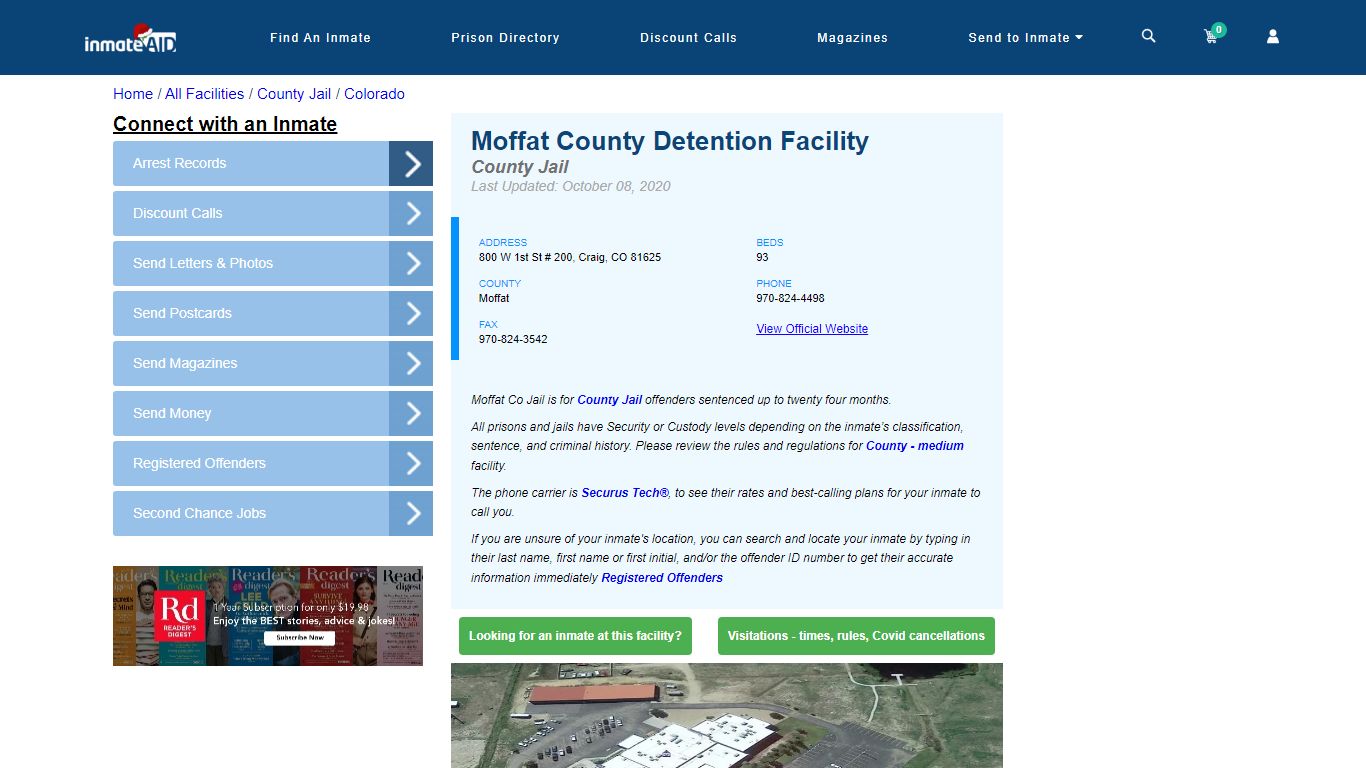 Moffat County Detention Facility - Inmate Locator - Craig, CO